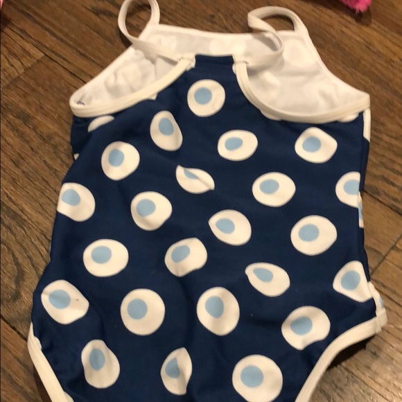 Snapper rock Cute Navy & White Polka Dot One-Piece Swimsuit nwot 3 💦 ☀️ - Picture 3 of 5
